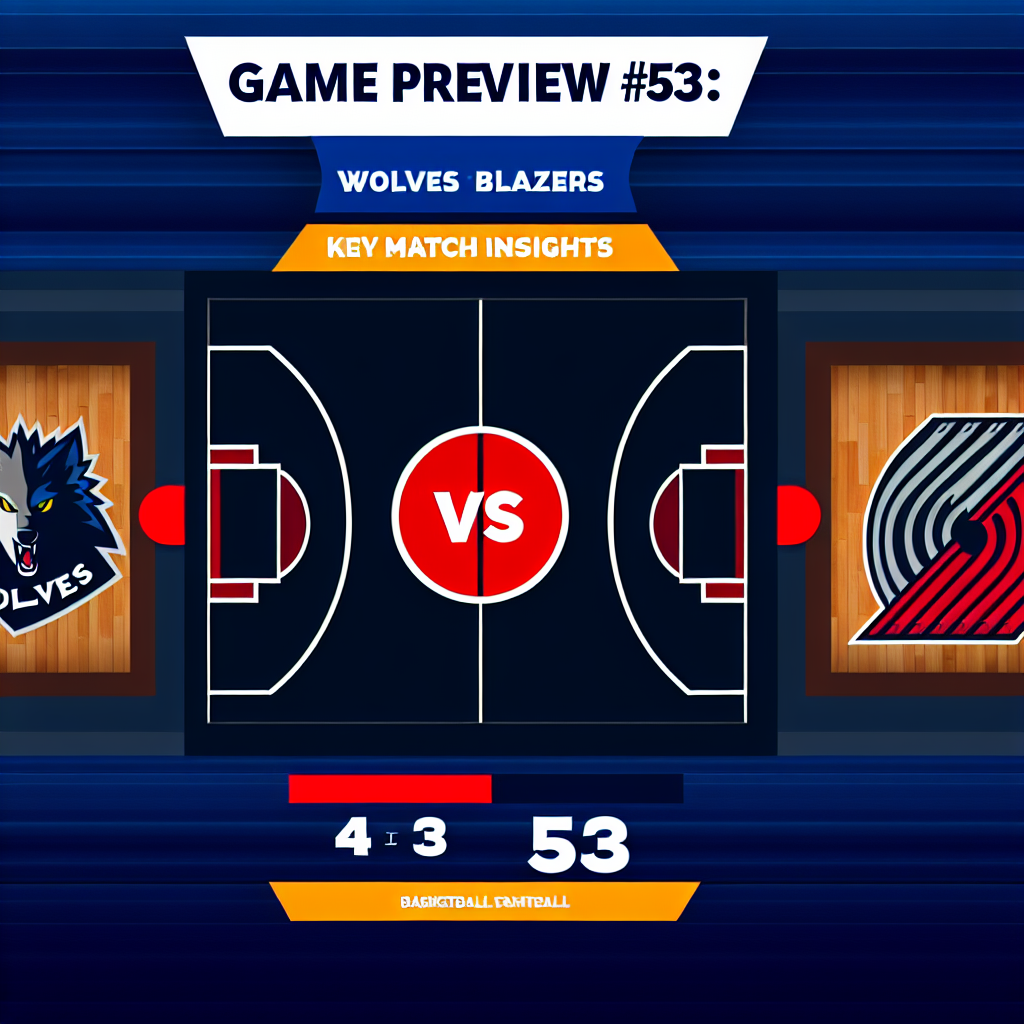 "Game Preview #53: Timberwolves vs. Trailblazers - Key Match Insights"